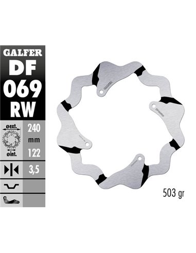 Wave® Brake Rotor GALFER DF069RW