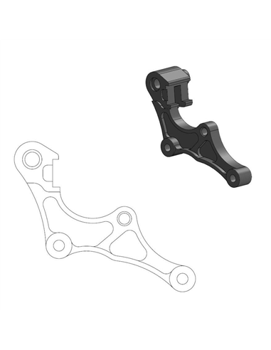 Support de relocalisation pour étrier de frein OEM Supermoto S MOTO-MASTER 211119