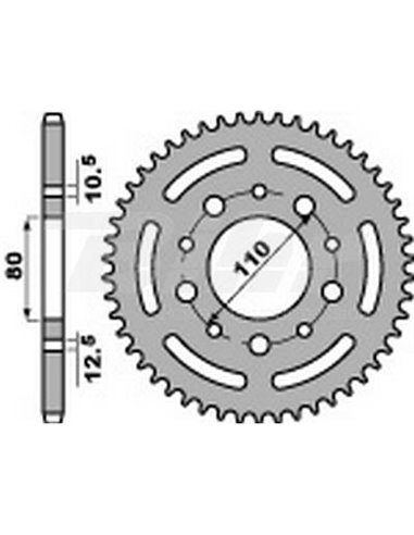 Corona PBR acer 46 dents pas 525 Honda XRV750 Africa Twin