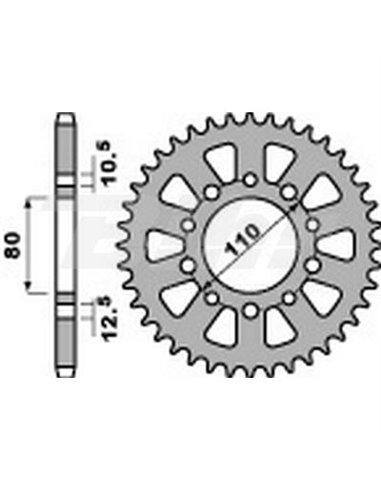 Couronne PBR acier pas de 41 dents 530 Honda VF500FF, F2F