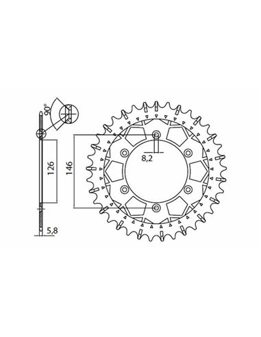 Works Z Steel Rear Sprocket SUNSTAR SPROCKETS 8-3577-50