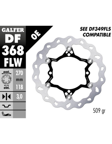 Wave® Brake Rotor GALFER DF368FLW