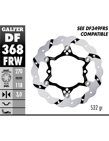 Wave® Brake Rotor GALFER DF368FRW