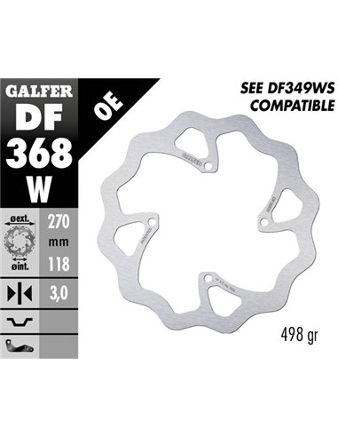 Wave® Brake Rotor GALFER DF368W