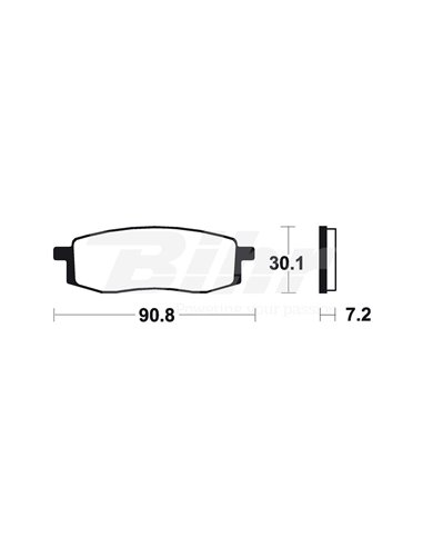 Position des plaquettes de frein frittées Tecnium MO80: avant