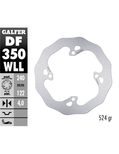 Wave® Brake Rotor GALFER DF350WLL