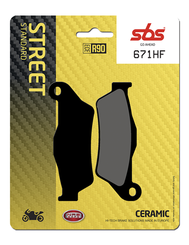 HF Street Ceramic Organic Brake Pads SBS 671HF