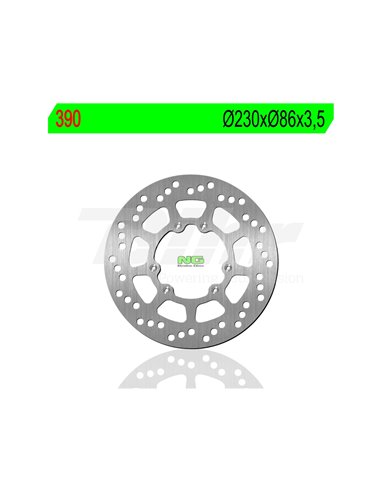 Brake disc NG 390 Ø230 x Ø86 x 3.5 Position: Front