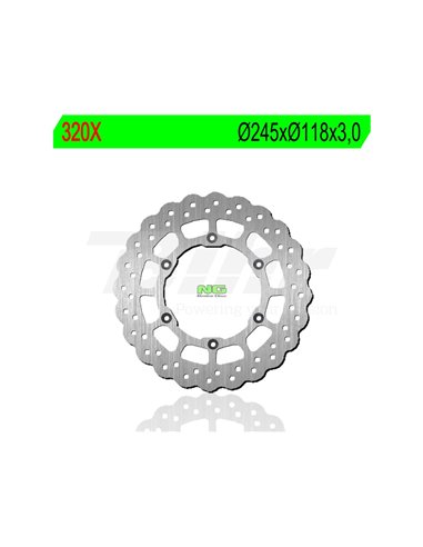 Disc de fre NG ondulat 320x Ø250 x Ø118 x 3 Posició: Davantera