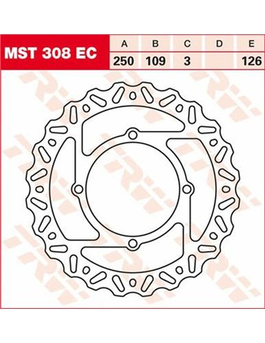 Discos de freno EC TRW MST308EC